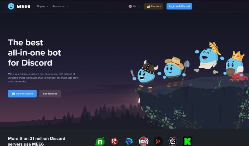 Chat-Bot MEE6 là Bot nổi tiếng trên Discord