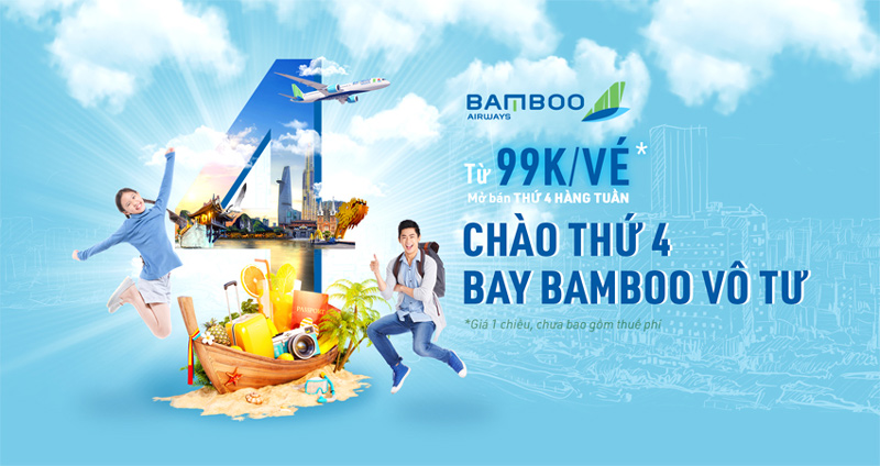 Chương trình giá vé từ 99K của hãng Bamboo Airways