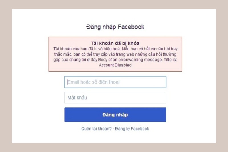 Dùng VIA Facebook có khả năng bị khóa tài khoản