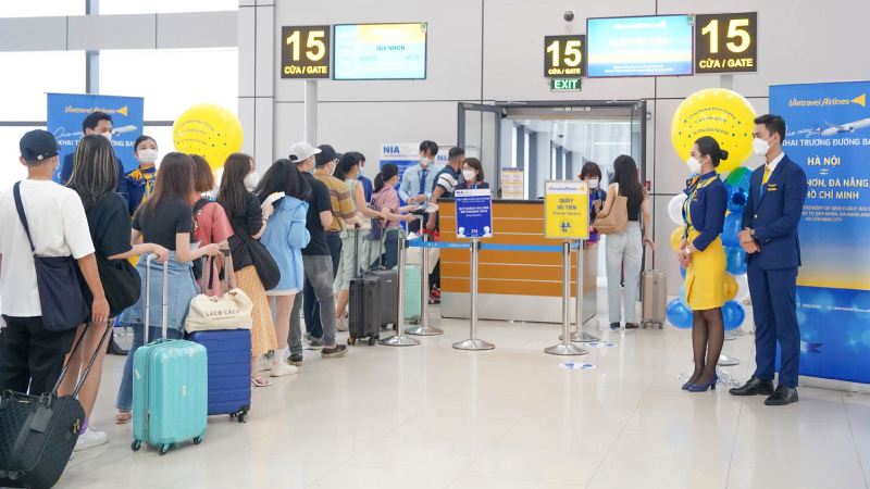 Quầy check-in hành lý ký gửi của Vietravel Airlines