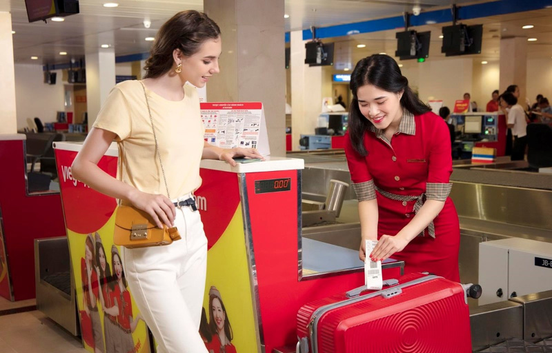 Quầy check-in hành lý ký gửi của Vietjet Air