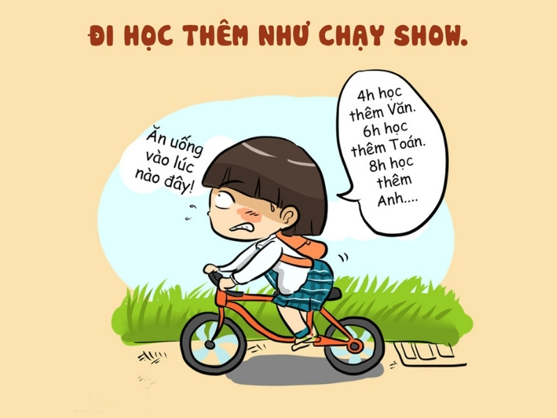 Meme đi học như chạy show