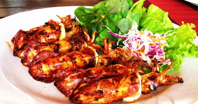 Mực chiên tỏi ớt thơm lừng