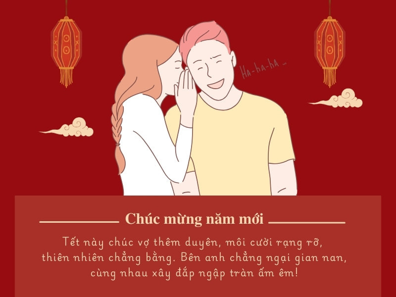 Thiệp chúc Tết tặng vợ, người yêu mẫu số 2