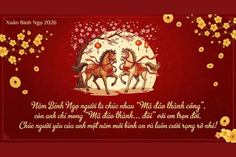 Thiệp chúc Tết tặng vợ, người yêu mẫu số 4