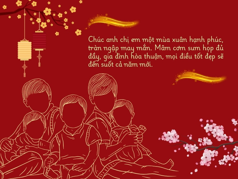 Thiệp chúc Tết dành cho đồng nghiệp, bạn bè mẫu số 2