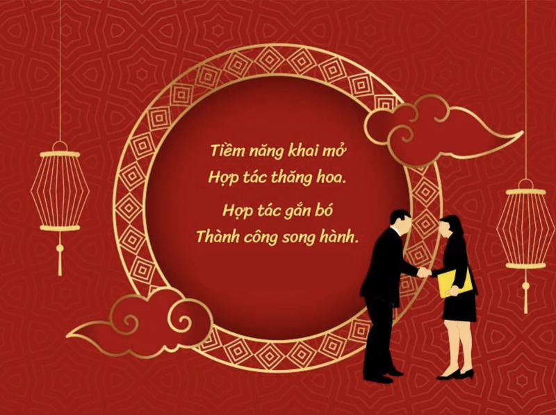 Thiệp chúc Tết dành cho đối tác mẫu số 3
