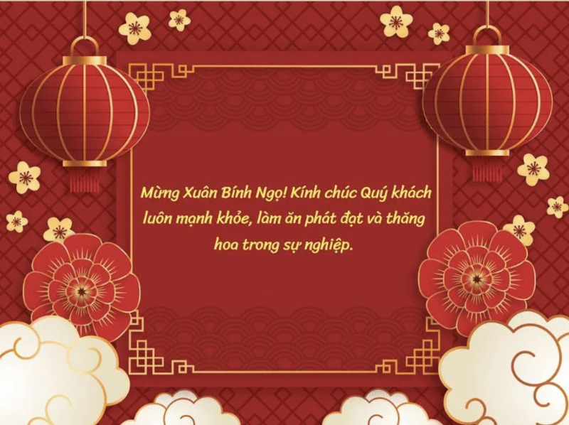 Thiệp chúc Tết dành cho đối tác mẫu số 4