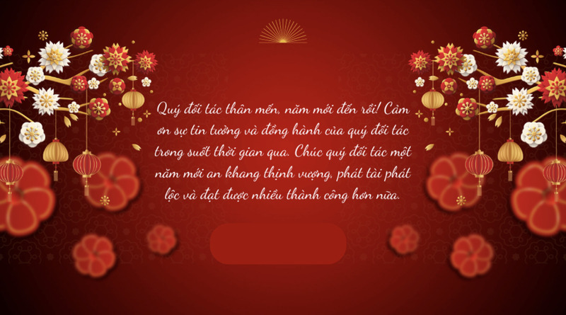 Thiệp chúc Tết dành cho đối tác mẫu số 5