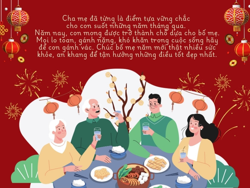 Thiệp chúc Tết ông bà, cha mẹ mẫu số 9