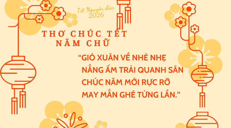 Bài thơ chúc Tết năm chữ