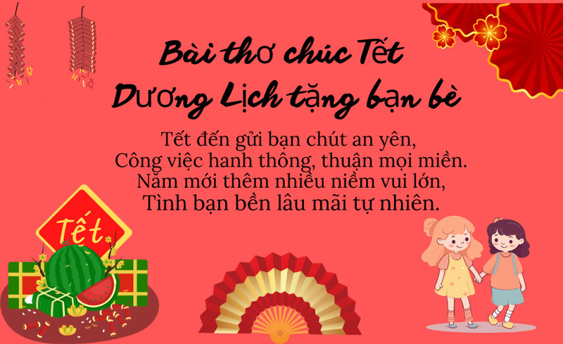 Bài thơ chúc Tết Dương Lịch tặng bạn bè