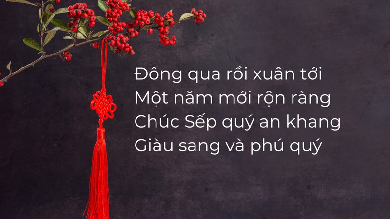 Bài thơ chúc Tết dành cho sếp