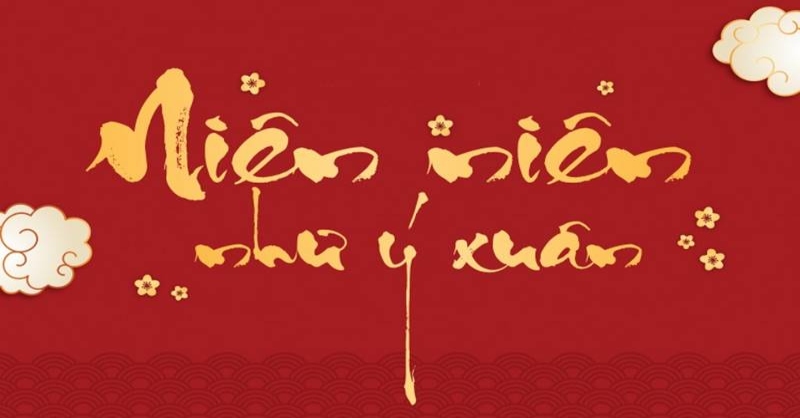 Font chữ thư pháp Tết sáng tạo