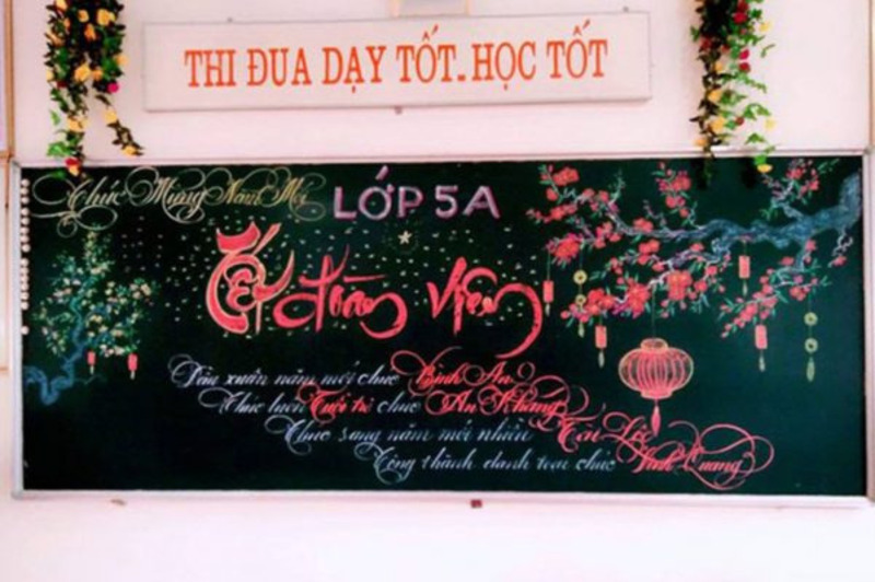 Mẫu trang trí Tết đoàn viên