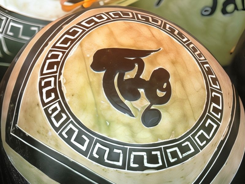 Khắc dưa hấu chữ Thọ