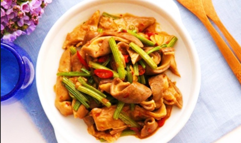 Bao tử heo xào sa tế cực ngon