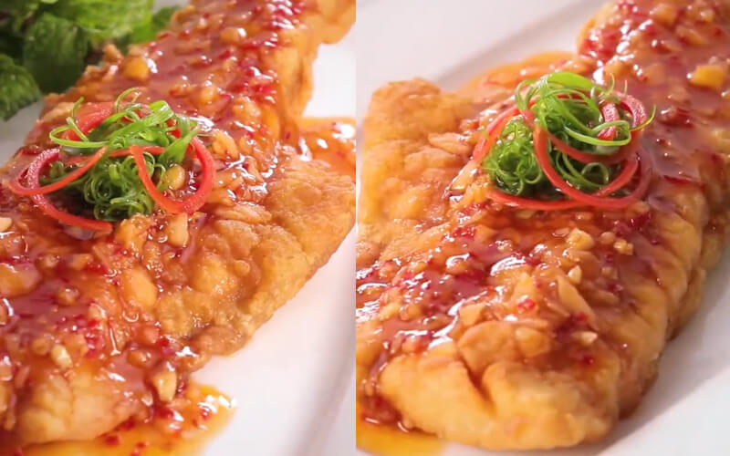 Cá basa chiên tỏi ớt