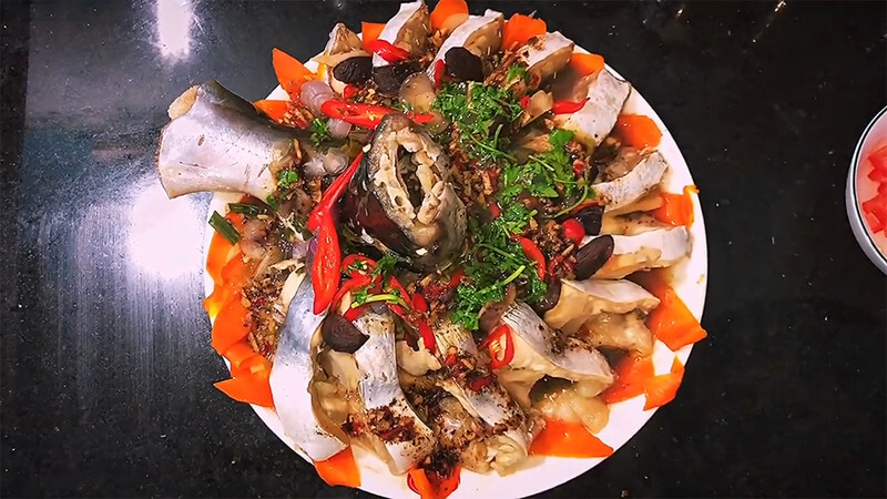 Cá basa hấp xì dầu