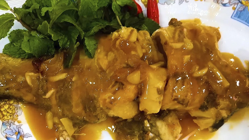 Cá chẽm sốt chanh dây