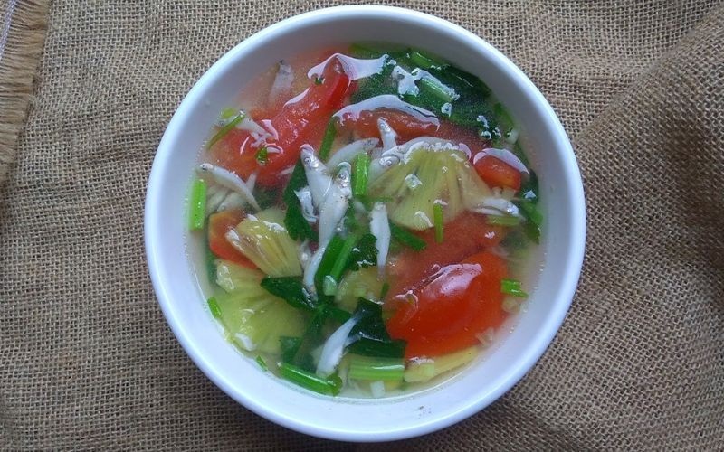 Canh ngót cá cơm thanh đạm, dân giã