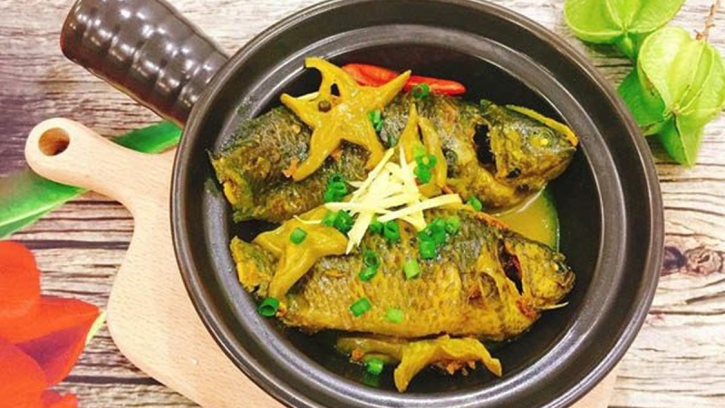 Cá rô phi kho nghệ