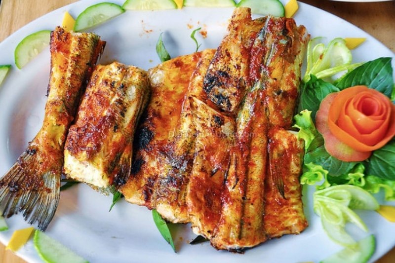 Cá xương xanh nướng muối ớt thơm ngon