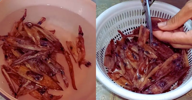 Mực được sơ chế sạch sẽ