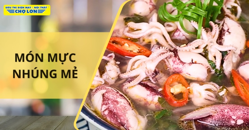 Món mực nhúng mẻ thơm ngon, lạ miệng với vị chua thanh đặc trưng của mẻ