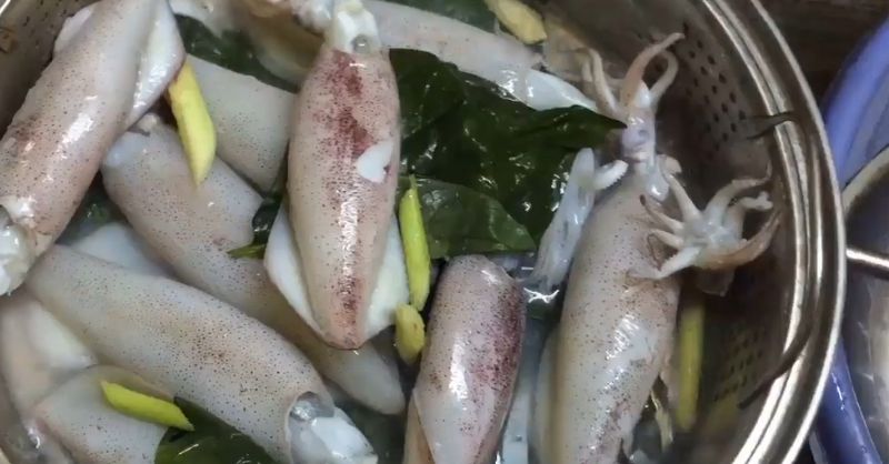 Bỏ mực váo xửng hấp