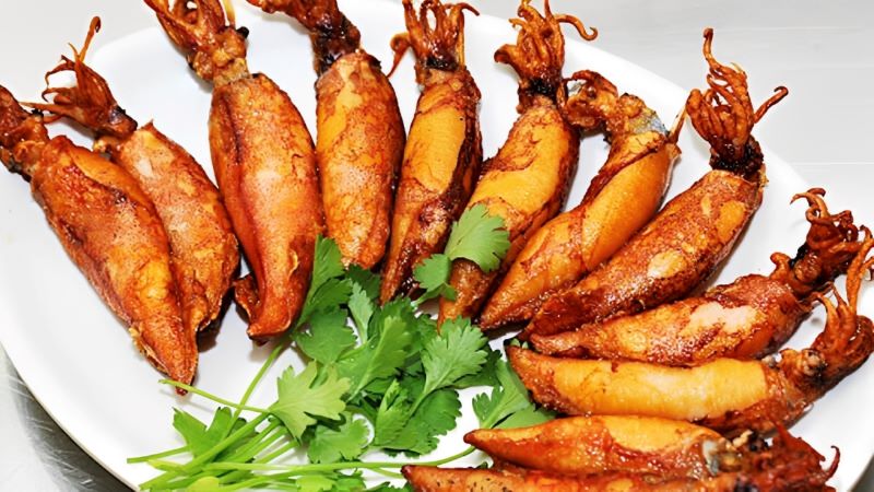 Mực trứng nướng muối ớt