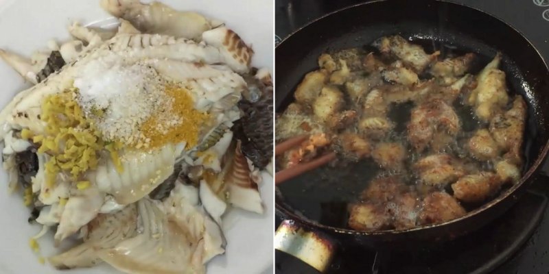 Công đoạn ướp và chiên cá