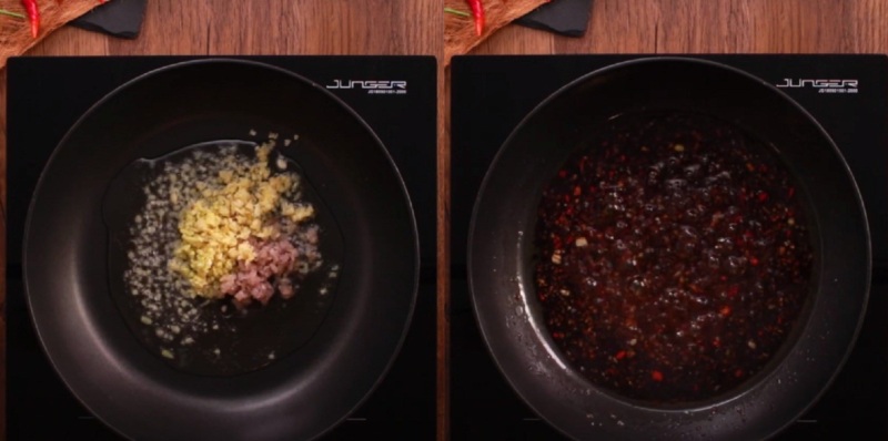 Công đoạn làm nước sốt xì dầu