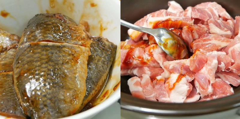 Sơ chế và ướp nguyên liệu làm cá rô kho tộ