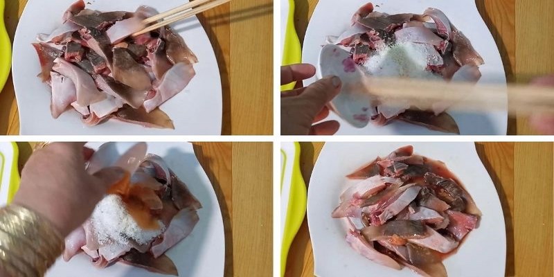 Ướp cá đuối với ít gia vị