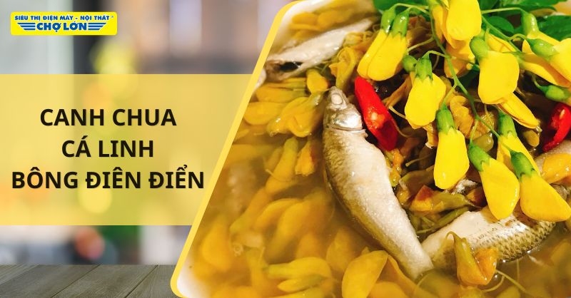 Canh chua cá linh bông điên điển