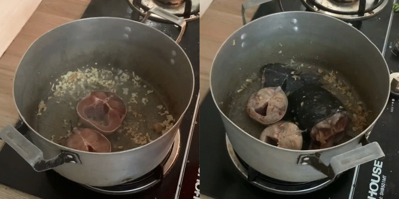 Xào cá trê sơ qua