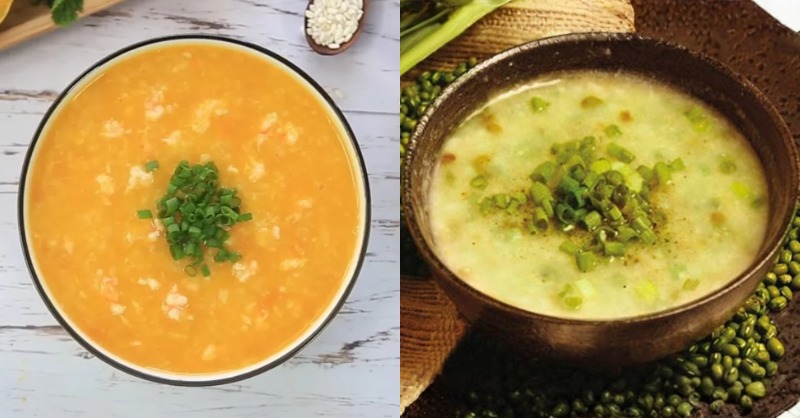 Cháo cá tầm đậu xanh