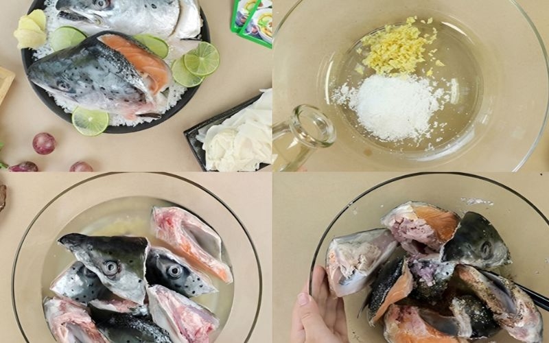 Cá hồi được ướp với gia vị