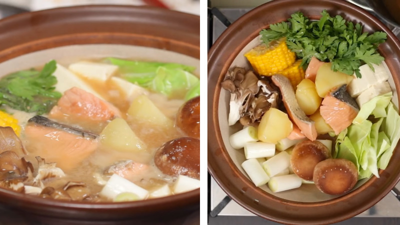 Cách nấu lẩu cá hồi kiểu Nhật