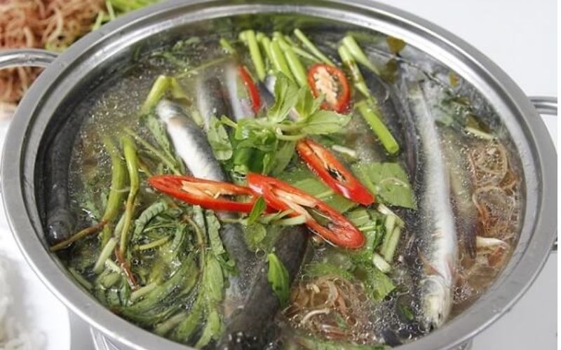 Thành phẩm lẩu cá kèo măng chua thơm ngon