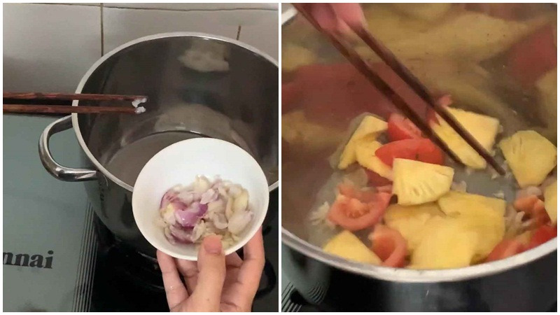 Phi hành và xào cà chua