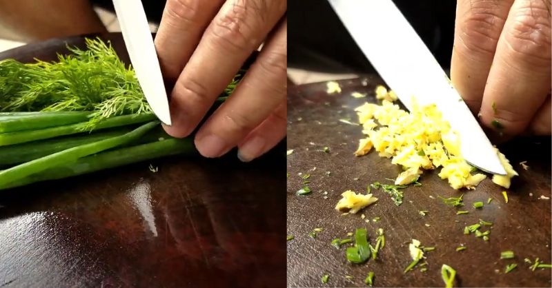 Công đoạn sơ chế rau củ