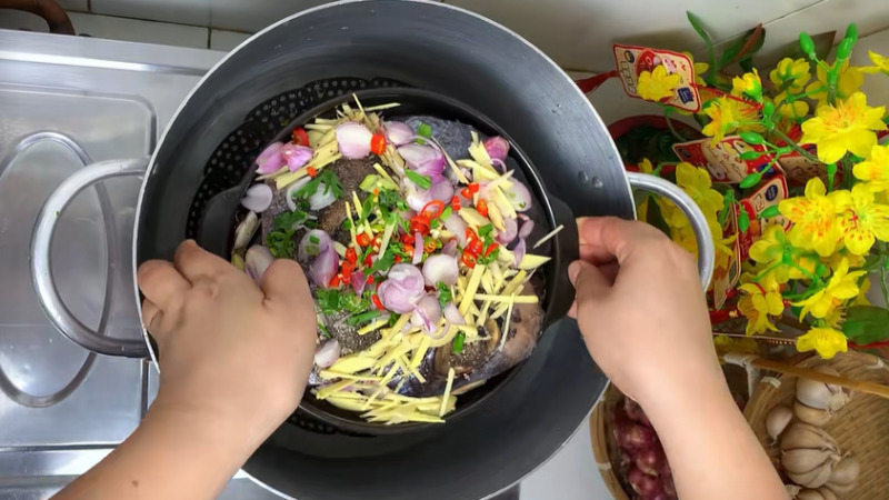 Hấp cách thủy mắt cá ngừ