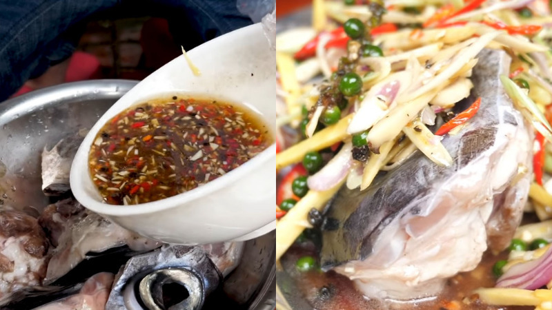 Ướp mắt cá với gia vị