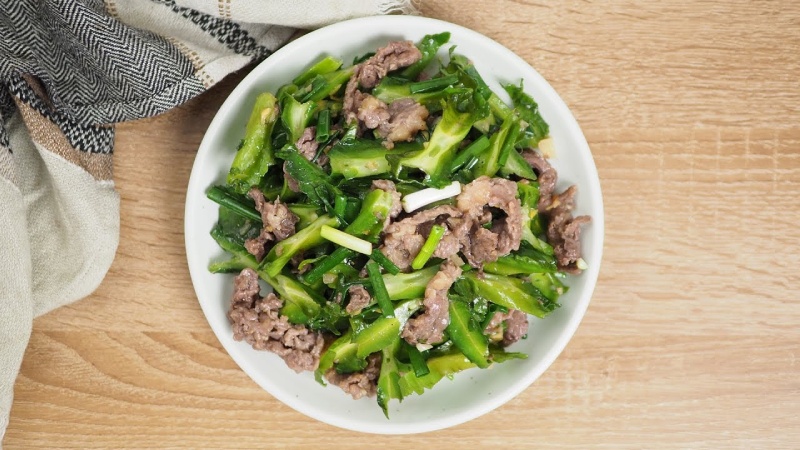 Đậu rồng xào thịt bò