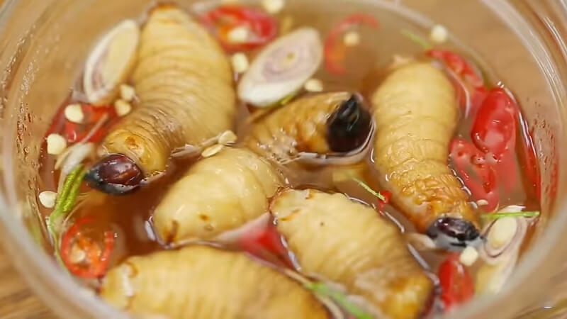 Đuông dừa luộc nước dừa