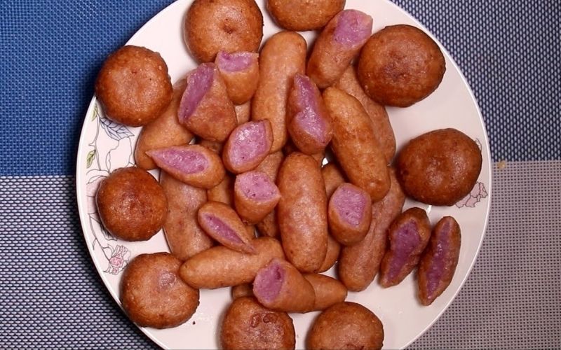 Bánh khoai lang tím chiên