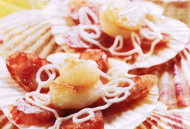 Lạp vịt nướng cồi sò điệp