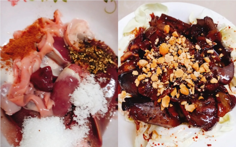 Lòng vịt khìa nước tương